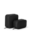 Dagne Dover Small and Large Frankie Jewelry Cases in black standing next to one another.