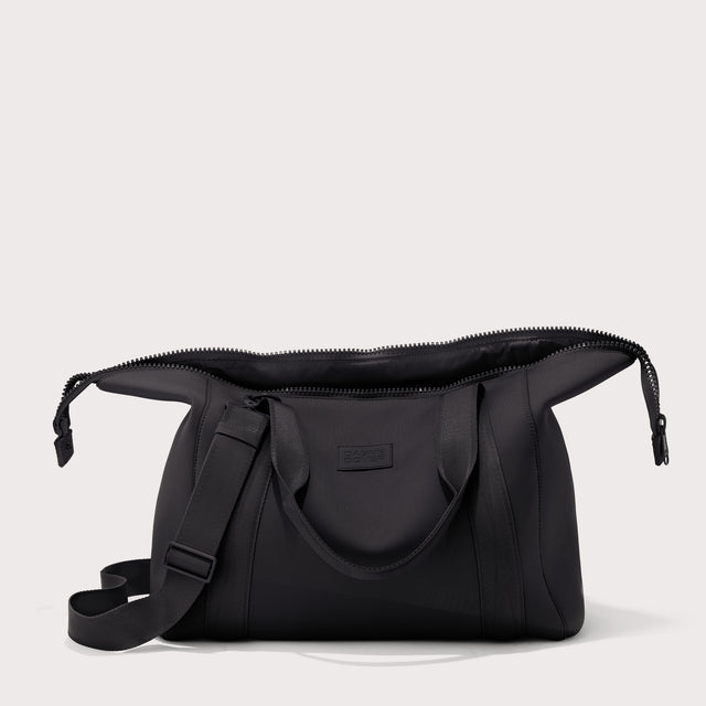 Large Landon Carryall in black unzipped
