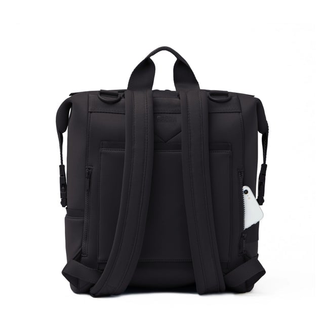 Dagne Dover Large Indi Diaper Backpack in onyx seen from the back