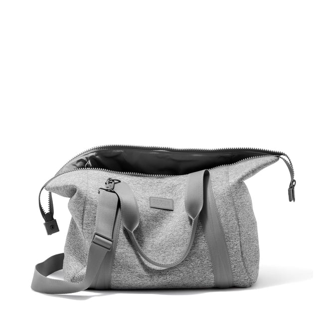 Large Landon Carryall in grey unzipped