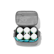 hover - Dagne Dover large Tavi Cooler in grey opened, containing a six pack.