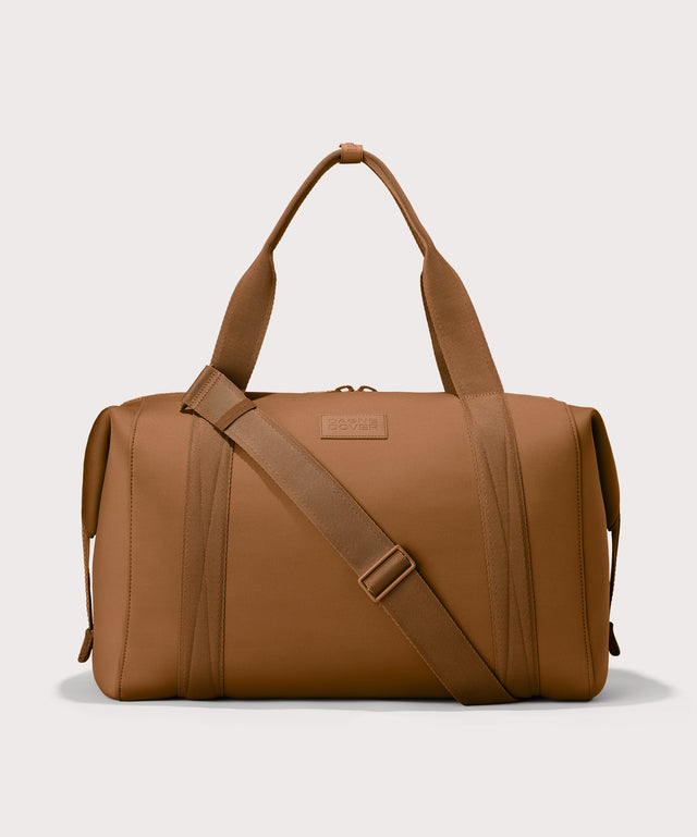 Extra Large Landon Carryall in a a saturated, warm medium-brown with burnt orange undertones