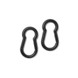 Dagne Dover carabiner set in black.