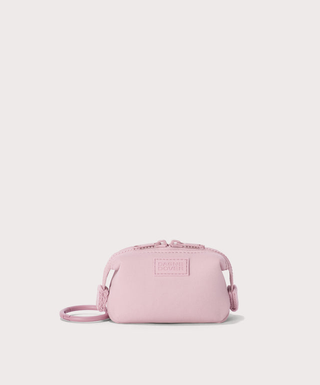 Hunter keychain in a cool, powdery pink with soft grey undertones.