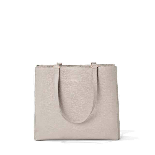 Dagne Dover large Allyn Tote in grey seen from the front.