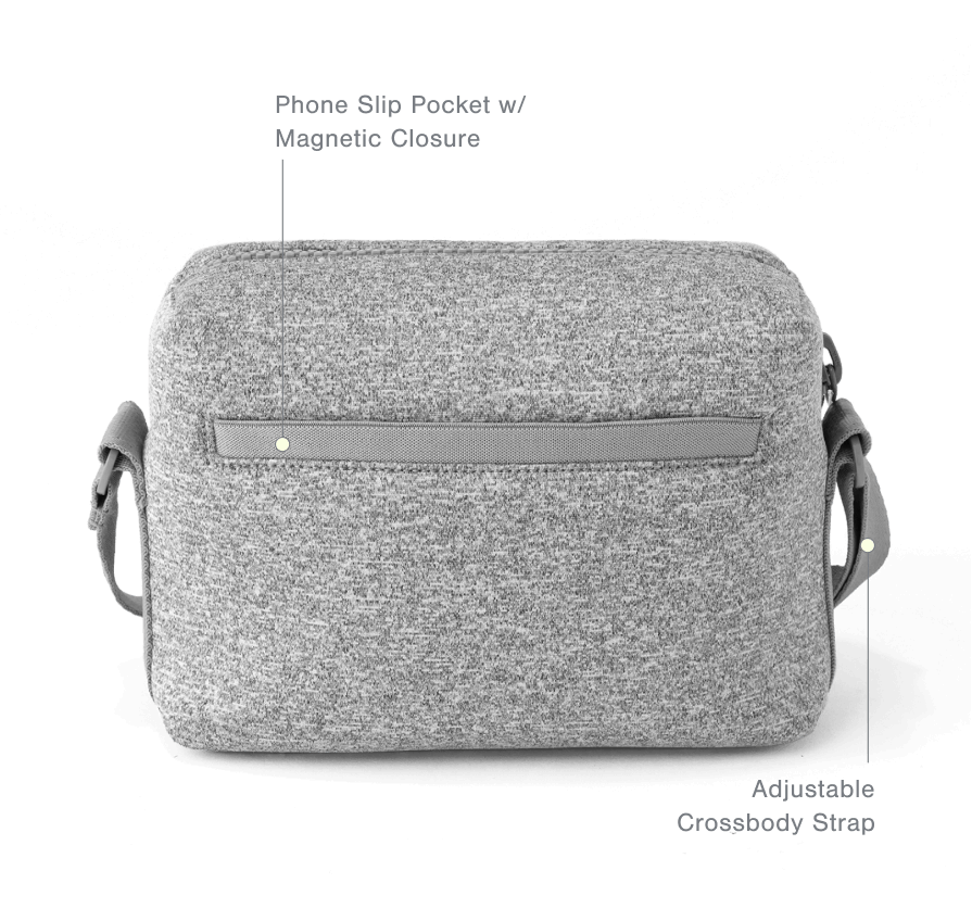 Back Features: Adjustable Crossbody Strap, Phone Slip Pocket with Magnetic Closure