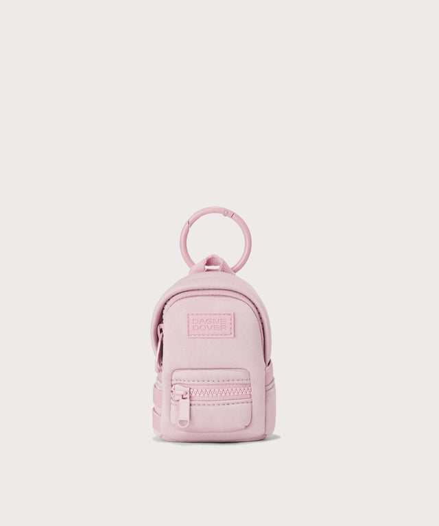 Dakota keychain in a cool, powdery pink with soft grey undertones.