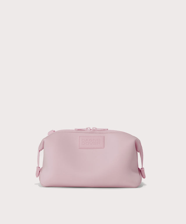 Hunter Large toiletry bag in a cool, powdery pink with soft grey undertones
