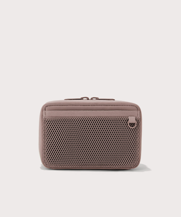 Dagne Dover large Arlo Tech Organizer in pink seen from the back.