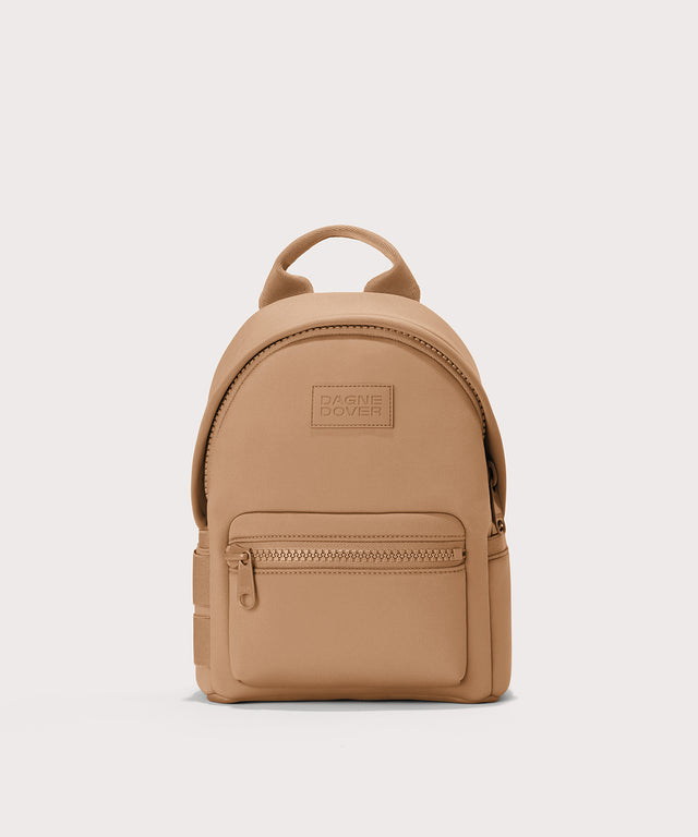 Dagne Dover Dakota Small Neoprene Backpack in camel.