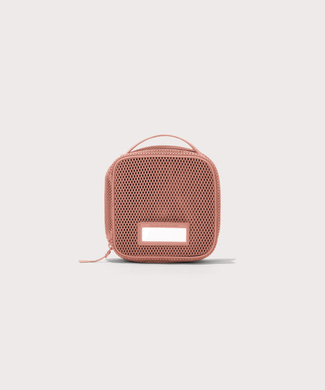 Front view of small Roma packing cube in warm dust pink