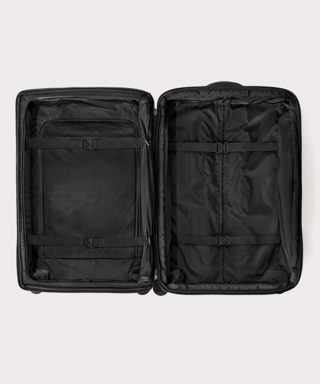 Top down of Sydney checked rolling luggage 28.5” in onyx