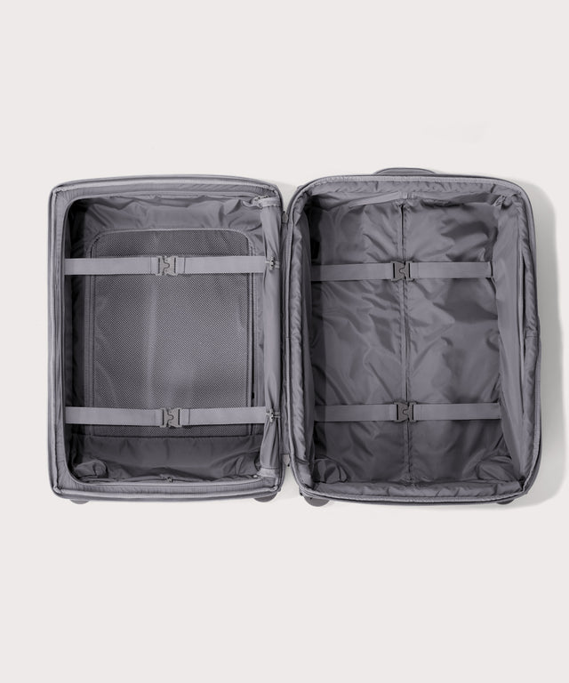 Top down of Sydney checked rolling luggage 25