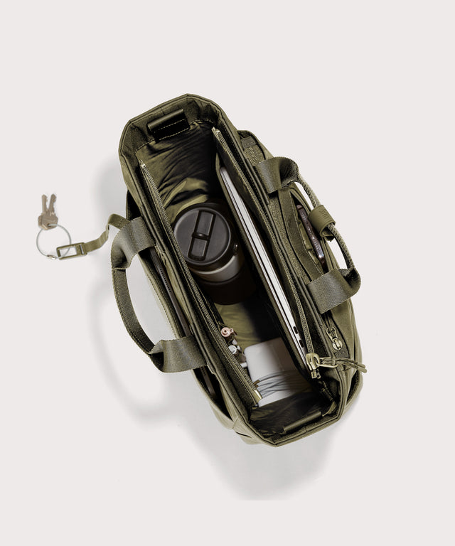 Petra Convertible Tote in Dark Moss