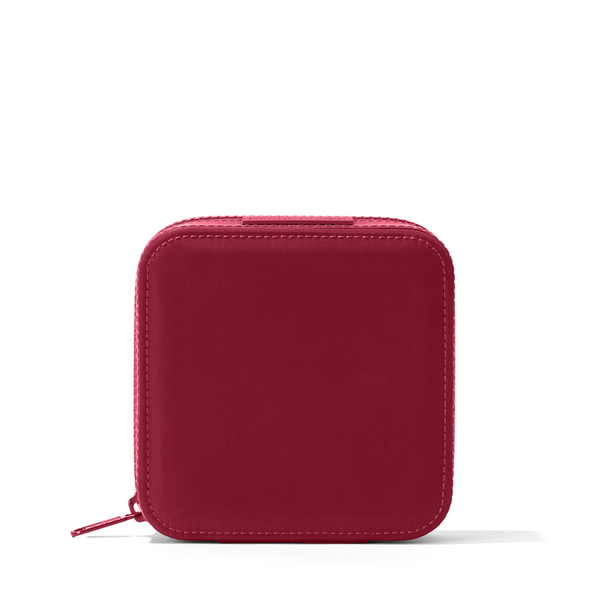 Dagne Dover Large Frankie Jewelry Case in a spice red.