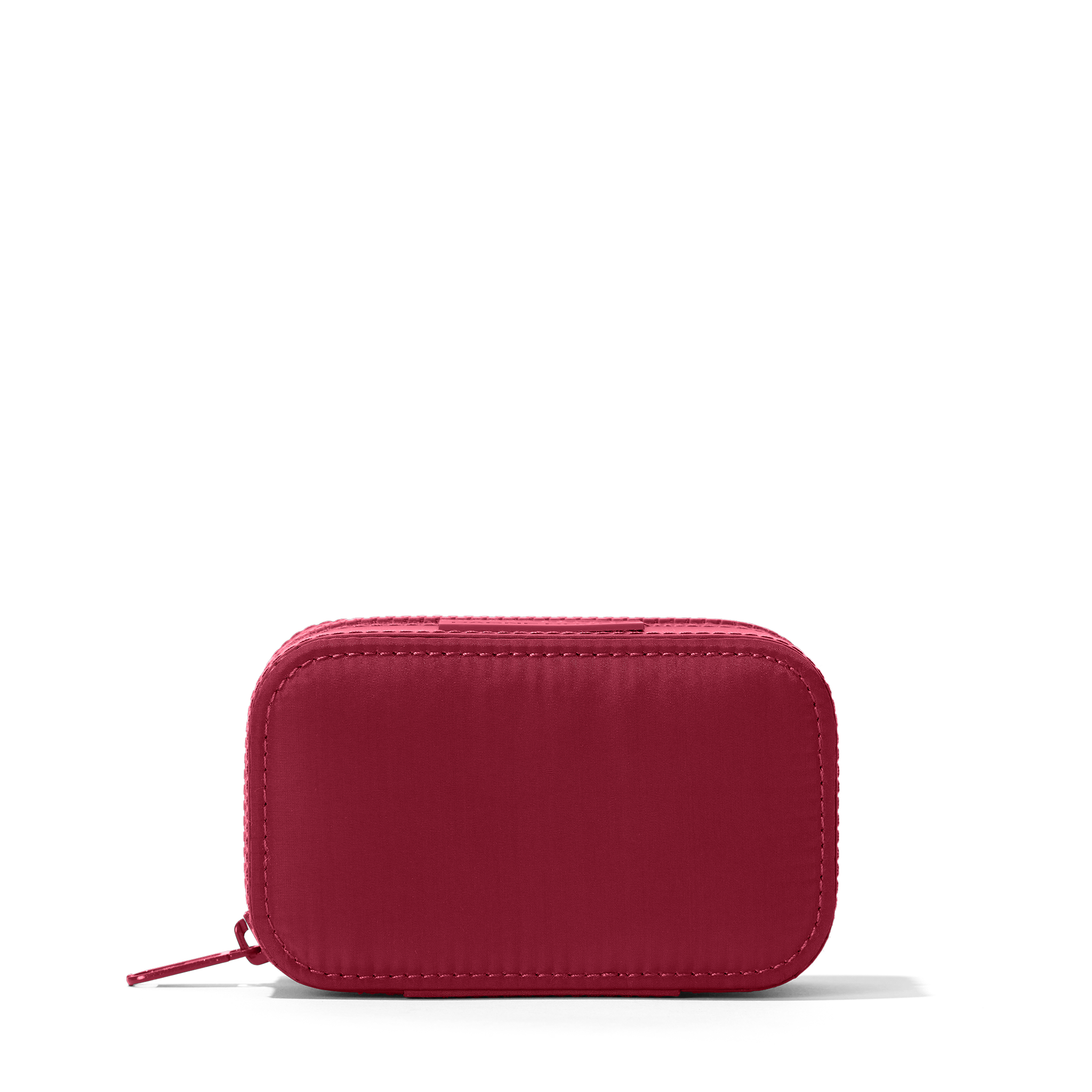 Dagne Dover Small Frankie Jewelry Case in a spice red.