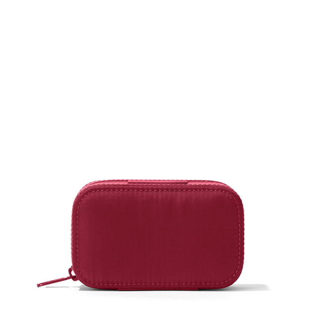 Dagne Dover Small Frankie Jewelry Case in a spice red.