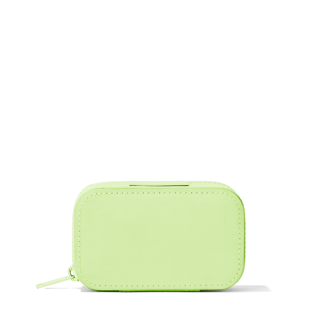 Dagne Dover Small Frankie Jewelry Case in a matcha green.