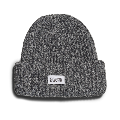 Chunky Knit Beanie in Onyx Marble