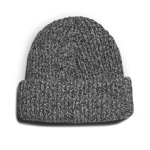 Chunky Knit Beanie in Onyx Marble