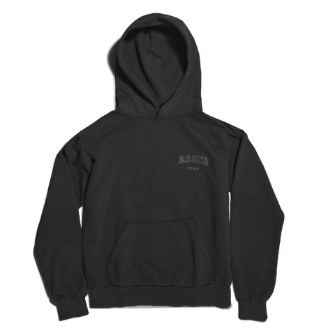 Dagne Dover Varsity Logo Hoodie In Onyx