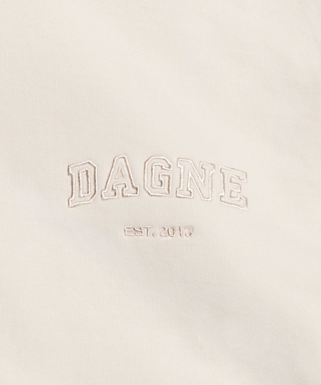 Varsity Logo Hoodie in Moonbeam, XS