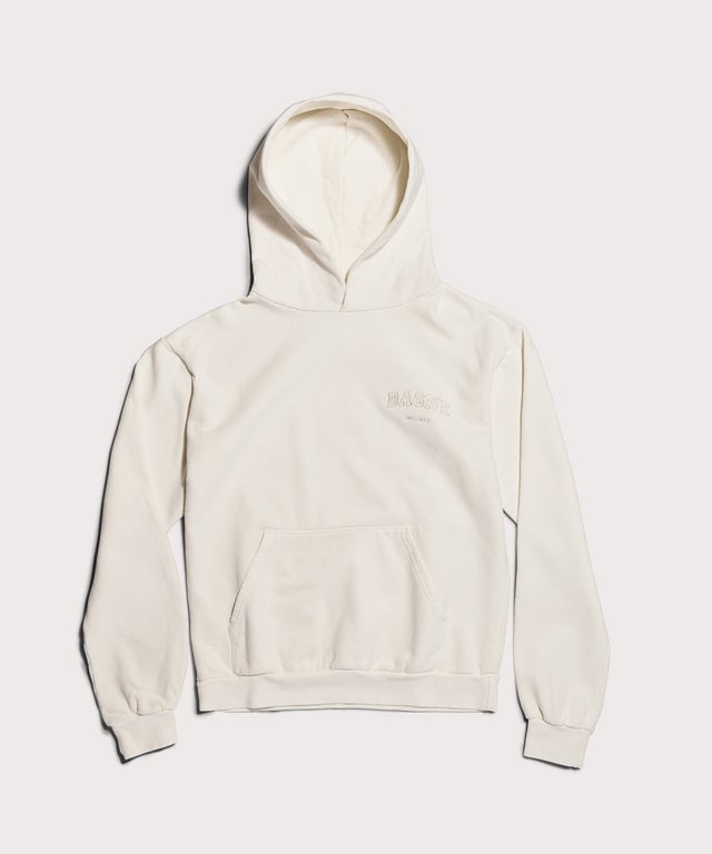 Varsity Logo Hoodie in Moonbeam, XS