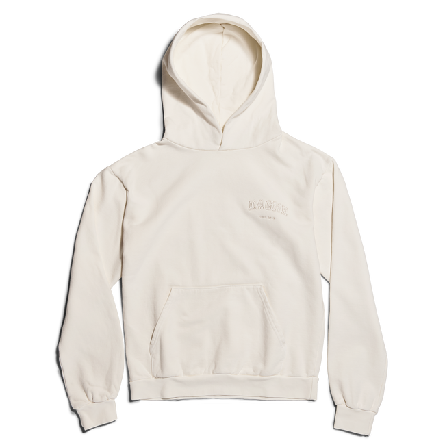Varsity Logo Hoodie in Moonbeam, XS