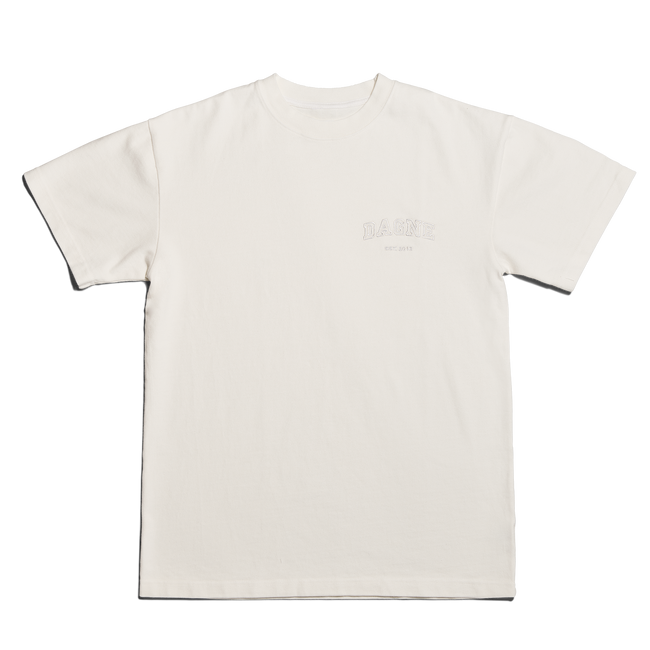 Varsity Logo T-shirt in Moonbeam, XS