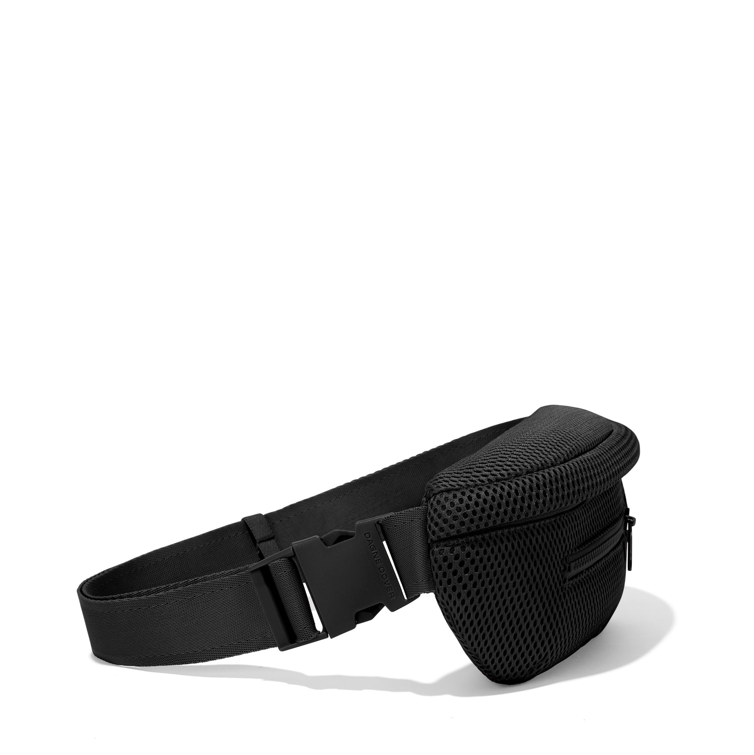 Dagne Dover Ace Fanny Pack in air mesh black  seen from the side