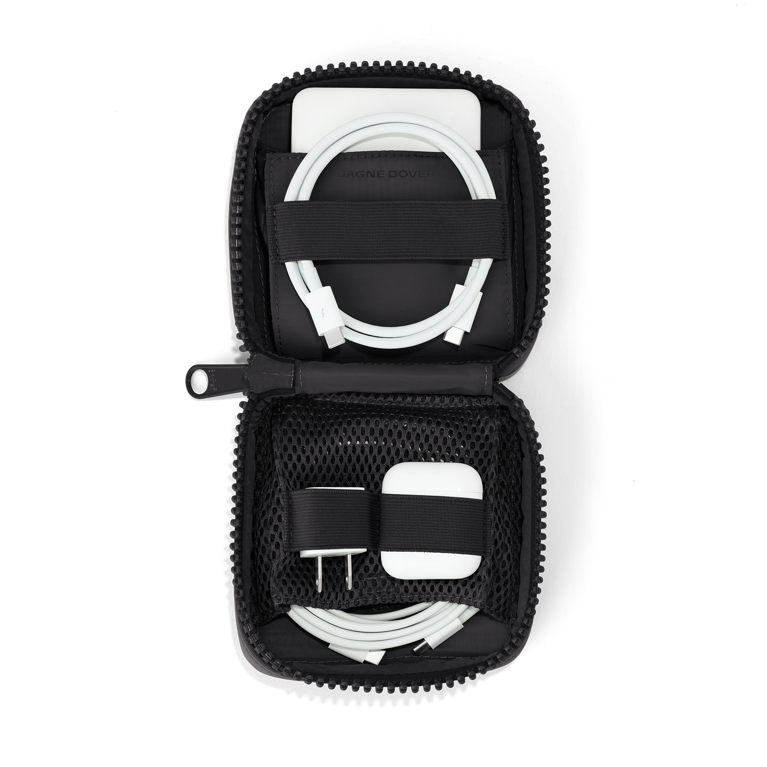 Cable pocket - The perfect tech organizer for work - Black/Silver