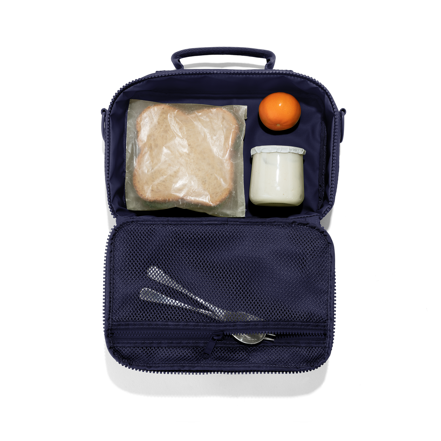 Extra Large Clear Lunch Bag / Lunch Box with Adjustable Strap and Front Storage Compartment