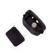 hover - Dagne Dover small Hunter Toiletry Bag in black unzipped and seen from above with the removable air mesh pouch alongside it.