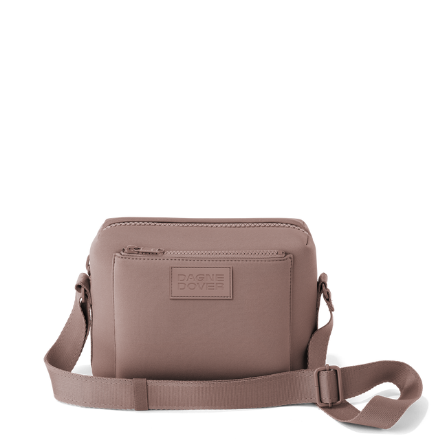 Dagne Dover Landon Carryall Small in Dune brown top handles &  adjustable strap