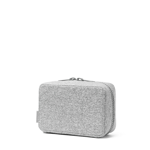 Dagne Dover large Arlo Tech Organizer in grey seen from an angle.