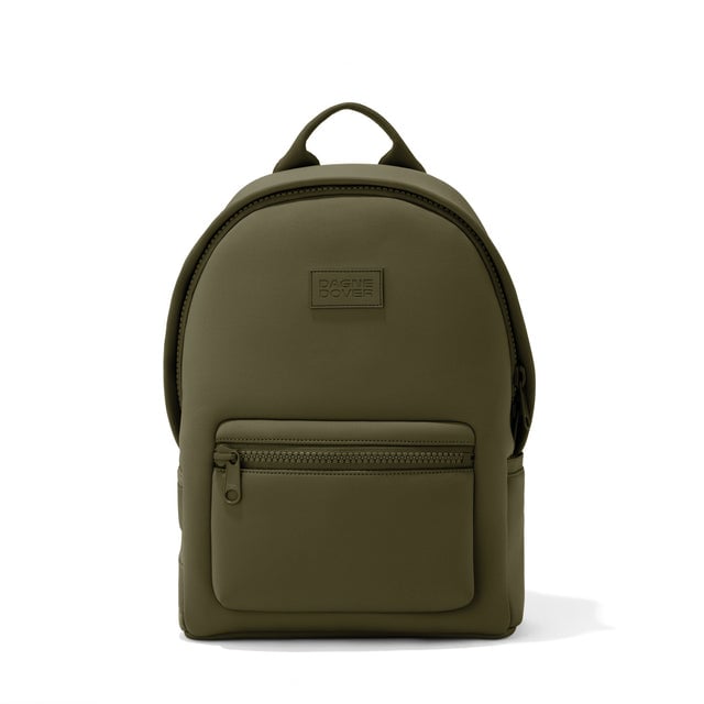 Dagne Dover medium Dakota Neoprene Backpack in dark moss.