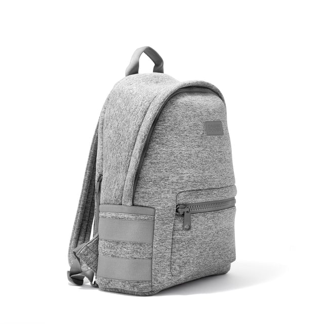 Dagne Dover medium Dakota Neoprene Backpack in grey seen from an angle.