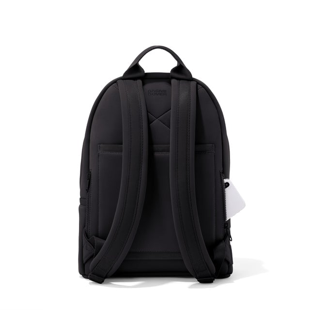 Dagne Dover medium Dakota Neoprene Backpack in black seen from the back.