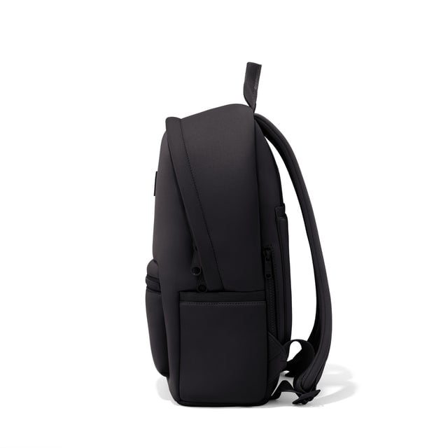 Dagne Dover medium Dakota Neoprene Backpack in black seen from the side.