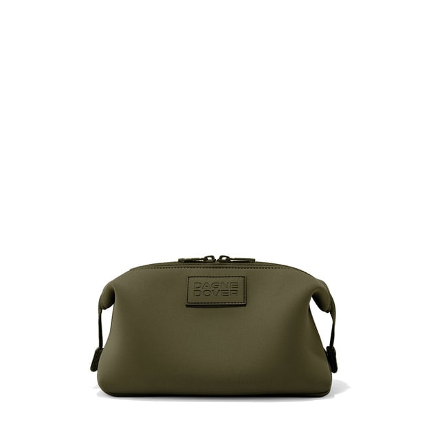 Dagne Dover Large Hunter Toiletry Bag in dark green.