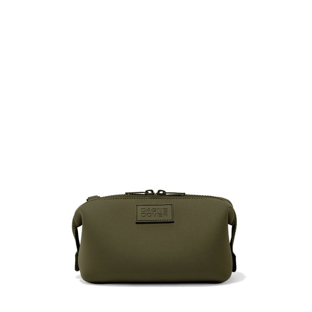 Dagne Dover Small Hunter Toiletry Bag in dark green.