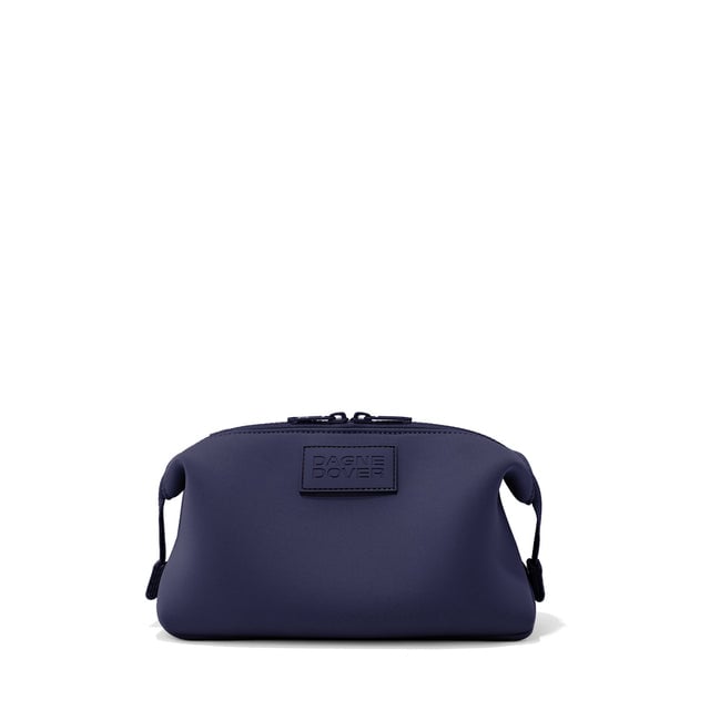 Dagne Dover Large Hunter Toiletry Bag in navy blue.