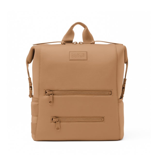 Dagne Dover Large Indi Diaper Backpack in camel brown.
