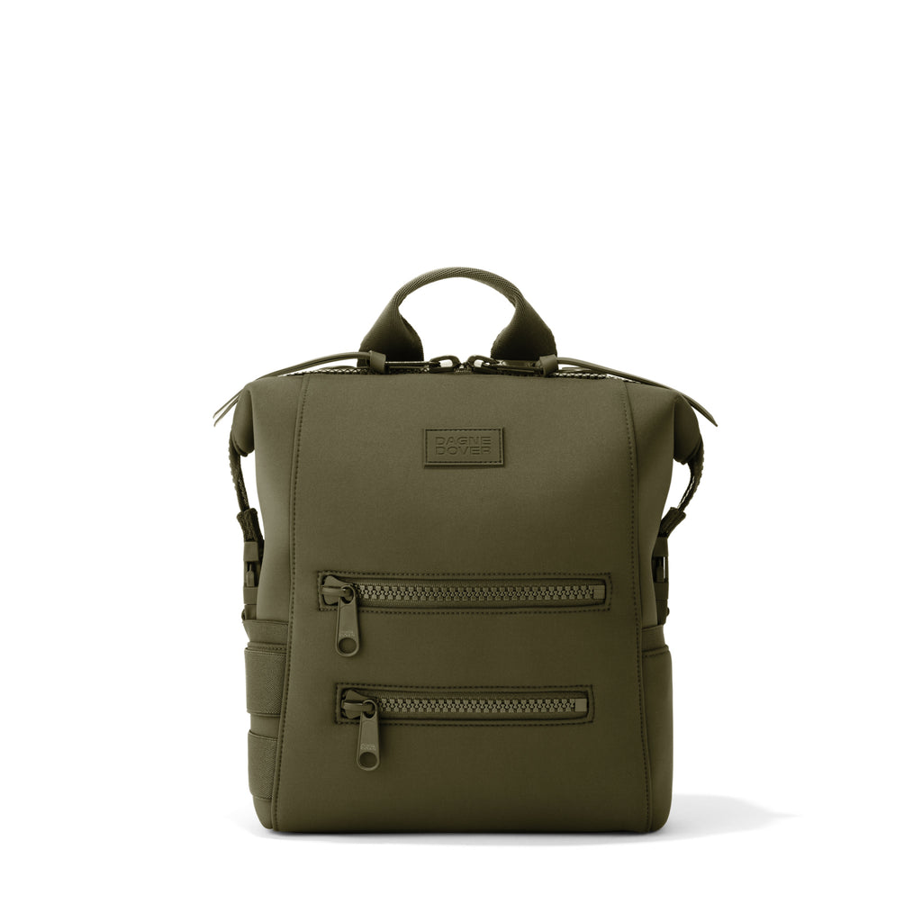 Dagne Dover Small Indi Diaper Backpack in dark green.