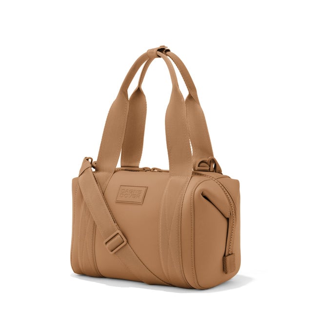 Small Landon Carryall in camel, side view