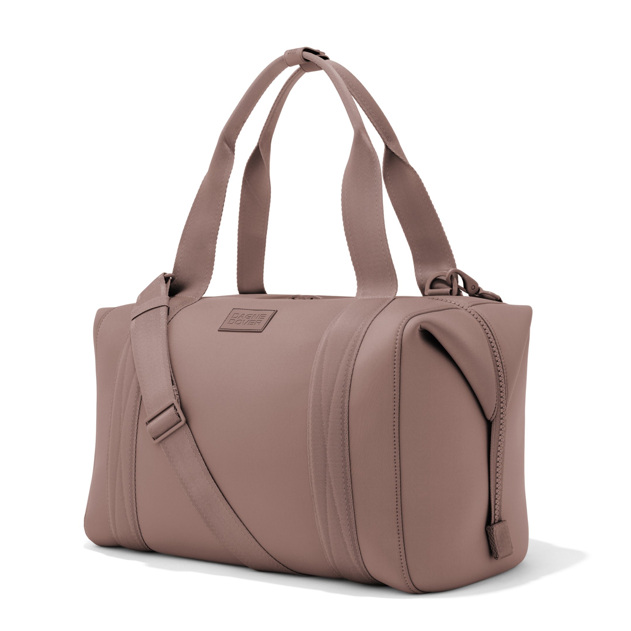 Large Landon Carryall in pink, side view