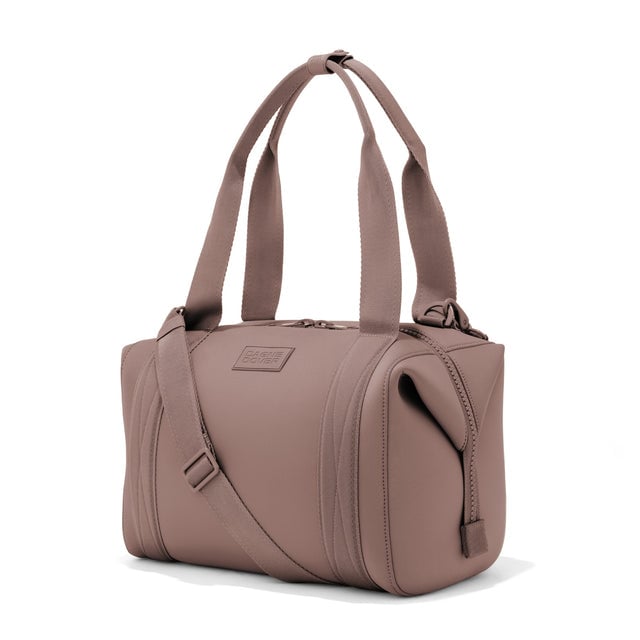 Medium Landon Carryall in pink, side view