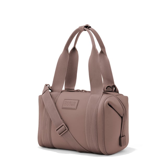 Small Landon Carryall in pink, side view