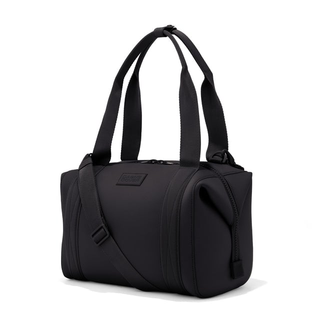 Medium Landon Carryall in black, side view