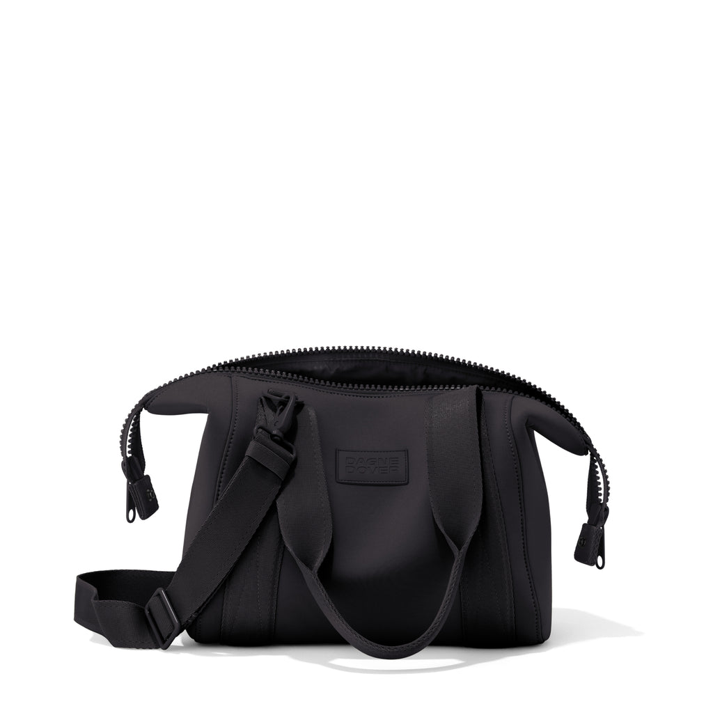 Small Landon Carryall in black unzipped